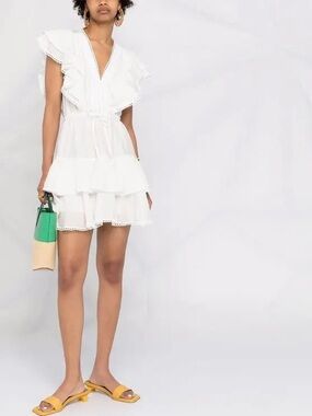 SABINA MUSAYEV Zuri Ruffled Mini Dress Sz S